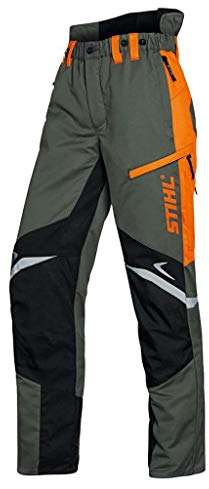 Stihl 00883420560 Bundhose mit Schnittschutz olivgrün/orange/schwarz 60