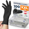 ISC Hygiene & Safety Gants Nitrile Jetables Non Poudrés – Gant Nitrile Usage Alimentaire et Mécanique – Gants Jetables S M L XL – Gants Nitrile noir, XXL – Boîte de 100