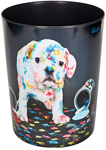 Läufer 26664 corbeille à papier avec motif licorne, poubelle de 13 litres, parfait pour la chambre d'enfant, rond, plastique solide, motifs différents