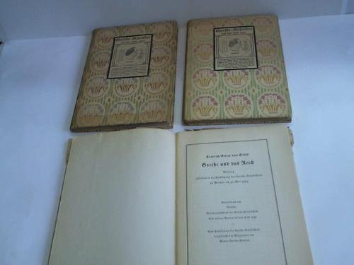 Goethe-Kalender auf das Jahr 1907/ Goethe-Kalender auf das Jahr 1910. 2 Bände
