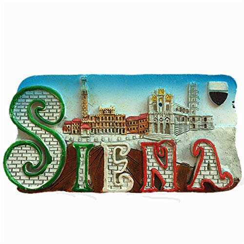 3D Siena Italien Kühlschrankmagnet, Heim- und Küchendekoration, magnetischer Aufkleber, Siena Italien Kühlschrankmagnet, Touristen-Souvenir, Geschenk