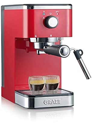 Graef salita ES 403 Semi-automatique Machine à expresso 1,25 L, Rouge