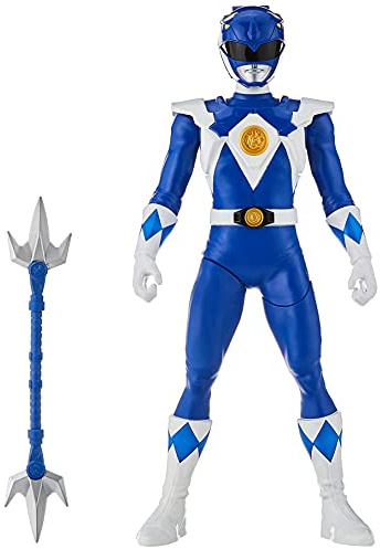 Power Rangers Mighty Morphin Blue Ranger Morphin Hero 30-Cm Action Figure Toy with Accessory, Inspired by the TV Show