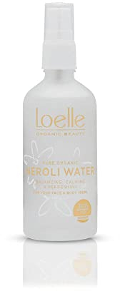 Loelle - Bio Gesichtswasser mit Orangenblüten alkoholfrei - 100% reines Neroliwasser - Gesichtstoner für porentiefe Reinigung - alle Hauttypen - Make-up Grundierung - Hergestellt in Marokko (100ml)