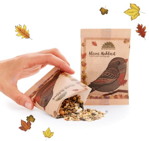 Die Stadtgärtner – Kleine Mahlzeit I Futter für alle Vögel I Vogelfutter für Amseln, Rotkehlchen, Meisen etc. I Enthält Getreide, Saaten, Mineralstoffe & Erdnüsse I Natürliche Tiernahrung für Vögel