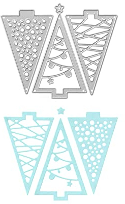 Stanzenshop Stanzschablone Drei Verschiedene Tannenbäume, Weihnachtsbaum, Weihnachten, Stanzformen, Schablonen, Scrapbooking