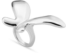 Uno de 50 Ring aus Sterlingsilber aus Metalllegierung mit mittelgroßer Schmetterlingsform