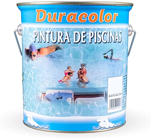 Pintura Durapool para Piscinas a Base de Agua - Color Azul - 4 Litros - Secado Rápido - Durabilidad al Contacto del Agua - Acabado Mate - Pintura de Piscinas - Duracolor