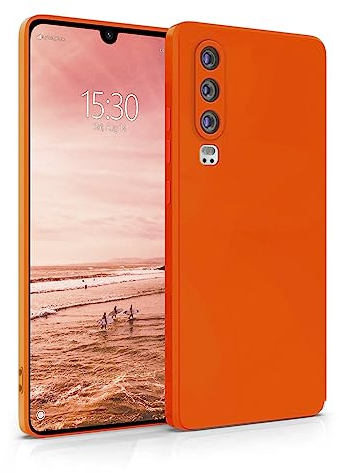 MyGadget Coque pour Huawei P30 - Case TPU Souple & Soft - Cover Protection Extra Fine & Légère - Étui Coloré Anti Choc et Rayures - Orange