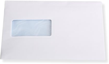 100 St. B5 Versandtaschen 176 x 250 mm weiß mit Fenster Briefumschlag selbstklebend