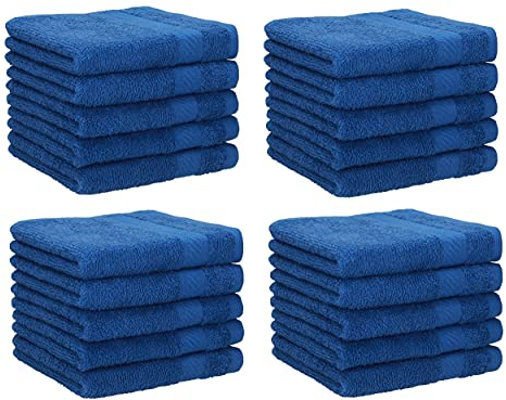 Betz 20 Stück Seiftücher NEAPEL 100% Baumwolle Größe 30x30 cm (blau)