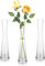 Hewory Vase à Fleurs en Verre Lot De 3, Vases à Fleurs en Verre, Vase à Bourgeons De 24cm, Vase à Tige Unique en Cristal Clair pour Centre De Table, Vases à Fleurs Hauts Et Fins pour Salon, Mariage