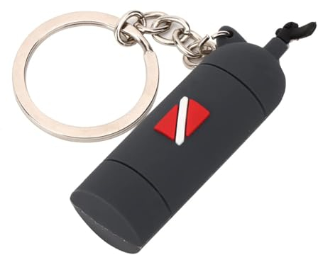 Schlüsselanhänger, 6,5x2x2cm Mini Tauchen Thema Schlüsselanhänger Luftzylinder Form Schlüsselbund Keychain Sprungbrett Tauchen Geschenke Schwimmer Geschenke für Tauchsportler Inspirierende Geschenke