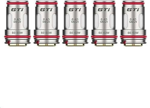 Lote de 5 unidades de bobina Original Vapo'resso GTi de 0,2 ohm, 0,4 ohm, 0,15 ohm, vaporizador con cabezal central de malla para Kit de atomizador iTank Target 100/200 (0,4 ohmios) - No Nicotine