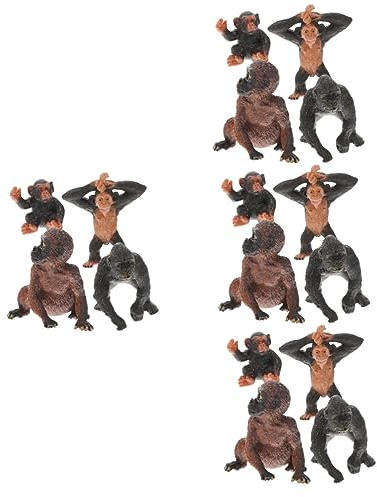 ibasenice 16stücke Schimpansen Tierfiguren Lebensechte Dekoration Für Kinderzimmer Schreibtisch Und Lernspielzeug Für Und -interessen
