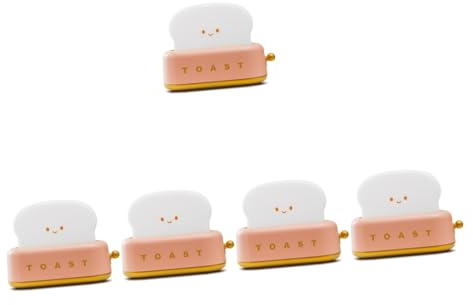 DOITOOL 5st Toaster Licht Toastlampe Timer-nachtlampe Usb Wiederaufladbares Nachtlicht Dekoratives Nachtlicht Led-toast-nachtlampe Kawaii Nachtlicht Süße Lampe Spielzeug Abs Mondlicht Kind