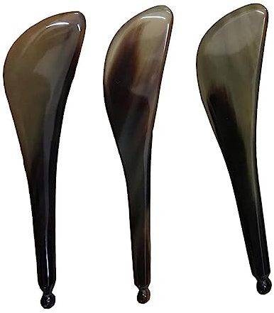 GLEAVI Portables Massagehorn Aus Hochwertigem Horn Vielseitiges Gua Sha Massage Tool Für Gesicht Nacken Und Rücken Ergonomisch Geformter Akupressur-stick Zur Muskelentspannung Und Schabet
