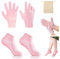 Calzini idratanti in silicone,Guanti idratanti,calzini in silicone da donna,Calzini da pedicure spa da donna per riparare piedi secchi,talloni screpolati e ammorbidire la pelle ruvida (rosa)