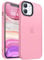 CANSHN Hülle Kompatibel mit iPhone 11 [Quadratischen Kanten] Minimalistische Transluzente Matte Schutzhülle, Military Grade Handyhülle, Rosa