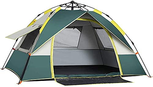Zelte für Camping, wasserdichtes Camping, sofort aufklappbarer Familien-Sonnenschutz für 3–4 Personen, wasserabweisend und UV-Schutz