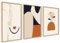ag.art deco Abstrakt Poster 50x70 | 3x Bilder mit Holz Rahmen | Poster Set für Wand Deko Wohnzimmer Schlafzimmer | Ästhetische Kunstdruck mit Geometrische Kunst in Beige