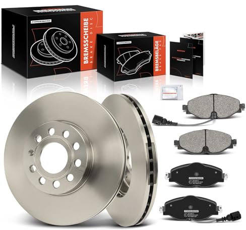 Frankberg 2x Bremsscheiben + 4x Bremsbeläge Mit bremsenschmiermittel Vorderachse Kompatibel mit Mii KE1 KF1 1.0L 2011-2019 Citigo NF1 1.0L 2011-2019 Replace# 1J0698151D