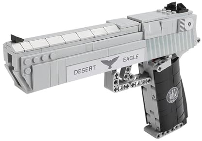 Siellmy Desert Eagle Pistole Bausteine Bausatz, 528 Klemmbausteine Montage Gun Modell mit Bullets, Kompatibel mit Andere Marken