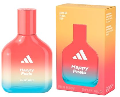 adidas Vibes Happy Feels Eau de Parfum, per Tutti, Vivace ed Esaltante, Profumo a Lunga Durata, Pompelmo e Gelsomino, 50 ml