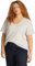 Tommy Hilfiger Camiseta de manga corta Mujer Modern Linen con cuello de pico, Multicolor (Calico / Dark Night Navy Stp), 54