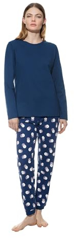 Mey Serie Scribbled Dots Damen Schlafanzüge Deep Marine XL(44)