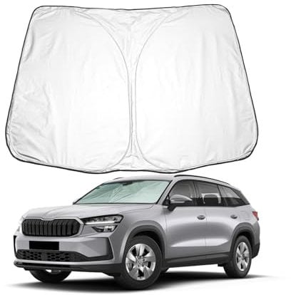 BIXUAN Kodiaq2 2024 Sonnenschutz kompatibel mit Skoda Kodiaq 2 2024 2025 Windschutzscheibe für das Auto Frontscheibenabdeckung Windschutz für Frontscheibe Blockiert UV Abdeckung