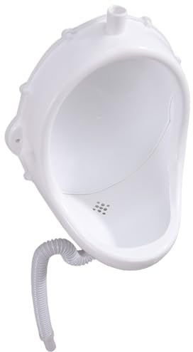 Urinarios para hombres Montaje de pared 15x19x11in Probación de derrames de urinario masculino con 19.5 manguera PP anti-atenuando PP Urinario multipropósito para el baño Sitio temporal Escuela al ai