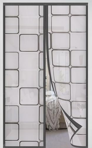 Rideau de protection thermique - 80 x 200 cm - Protection contre le froid - Pour porte magnétique - Imperméable - Pour porte de balcon, salon, terrasse, cuisine
