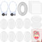 Lot de 19 matrices ovales lumineuses pour la fabrication de cartes, 10 dômes shaker, 2 lumières faciles pour la fabrication de cartes lumineuses, 4 pièces de matrices de découpe en métal pour la