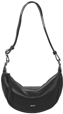 Abro Leather Dalia Hobo Bag Black/Nickel