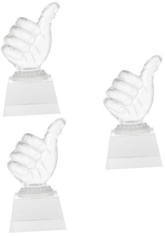 HLUONGTN 3-Teilitrophäe, Medaille, Kristallglas-Trophäen,Etrophäen, Pokal