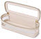 Pinkmik Trousse à pinceaux de maquillage transparente portable de voyage avec fermeture éclair pour femme, E/Beige, Slim, Trousse transparente pour pinceaux de maquillage
