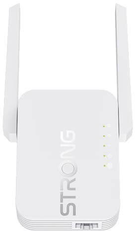 STRONG - Ripetitore Wifi 300S - Fino a 300 Mbps - Compatibile con tutti i router o modem standard - 2 antenne esterne regolabili + 1 porta Ethernet - Garantito 4 anni - Bianco