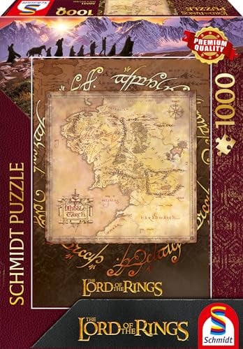 Schmidt Spiele 58551 Herr dr Ringe, Middle Earth, 1000 Teile Puzzle