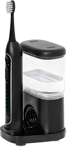 ADLER 2-in-1-Wasserzahnseide mit Schallbürste schwarz