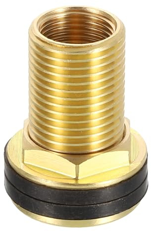 QUARKZMAN Raccordi a Passaparete in Ottone con Guarnizione, Filettatura Maschio G1/2 x Femmina G3/8 Connettore per Serbatoi d'Acqua in Ottone, Rubinetti, Pompe, Raccordi Vari