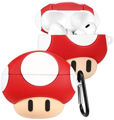 Boaretiu Schutzhülle für AirPods Pro/Pro 2. Generation, niedliches Kawaii mit Schlüsselanhänger für AirPods Pro & Pro 2, lustig, 3D, weiches Silikon, lustig, cool für Mädchen, Frauen, Teenager, Jungen
