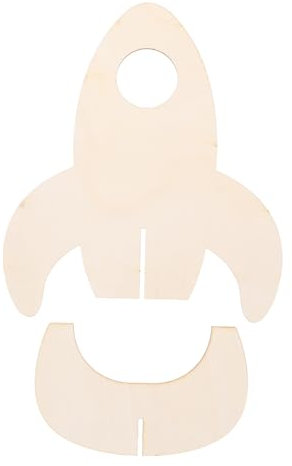 Kisangel 5stücke Holzrakete Diy Spielzeug Zum Bemalen Raketenmodell Handbemalte Graffiti- Für Junge Mädchen Schüler Dekoratives Diy-spielzeug