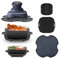 BROTOU Silicone Heat Resistant Mat for Ninja Crispi, Reusable Air Fryer Liners for 4-QT & 6-Cup Container, Compatible with FN101UKSG