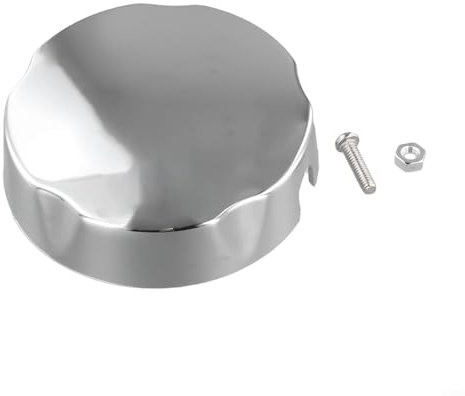 SiSinkal Chrome Plated Bathroom Bathtub Control Knob Round Rotating Overflow Cover with 75mm Diameter 10mm Hole Modern Design for Tub Drain