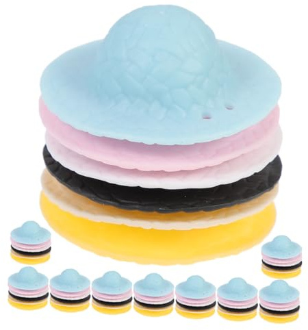 LALADEFIEE 60 Stück Teiliges Miniatur Strohhut Realistische Leichte Bastel Hüte für DIY Puppen Farbige Kleine Deko Hüte Hautfreundlich Bruchfest Vielseitig Bemalbar für Party und