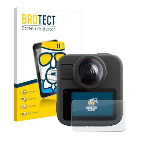 BROTECT Schutzglas für GoPro Max 2 | Entspiegelnder Displayschutz Made in Germany Schutzfolie Glas Matt Anti-Reflex Kratzfest 9H Anti-Fingerprint Einfache Montage