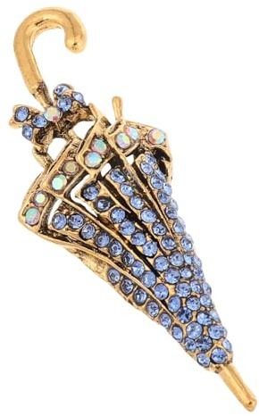 YOSADIER Épingle à manteau parapluie élégante en alliage de zinc avec incrustation de, broche pour femme adaptée aux vêtements et port quotidien