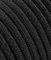 Cable eléctrico redondo/redondo revestido de tela, color negro, algodón, sección 2 x 0,75 (10 metros)