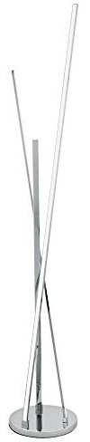 EGLO LED Stehlampe Parri, Lampe Wohnzimmer, Alu in chrom, Kunststoff in weiss warmweiß